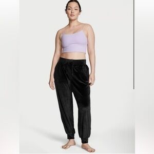 Victoria’s Secret Black Velour Joggers